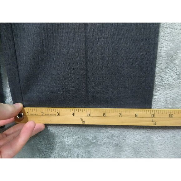 J Crew Dress Pants Mens 34x32 Gray Wool Blend Classic Fit Stretch Preppy - Picture 6 of 11